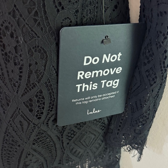 Lulu's Elegant Black Lace Mini Dress - Picture 3 of 3